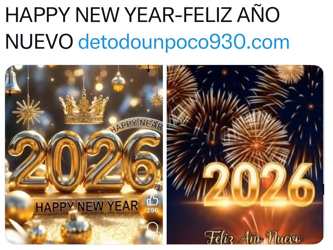 Happy New Year – Feliz Año Nuevo