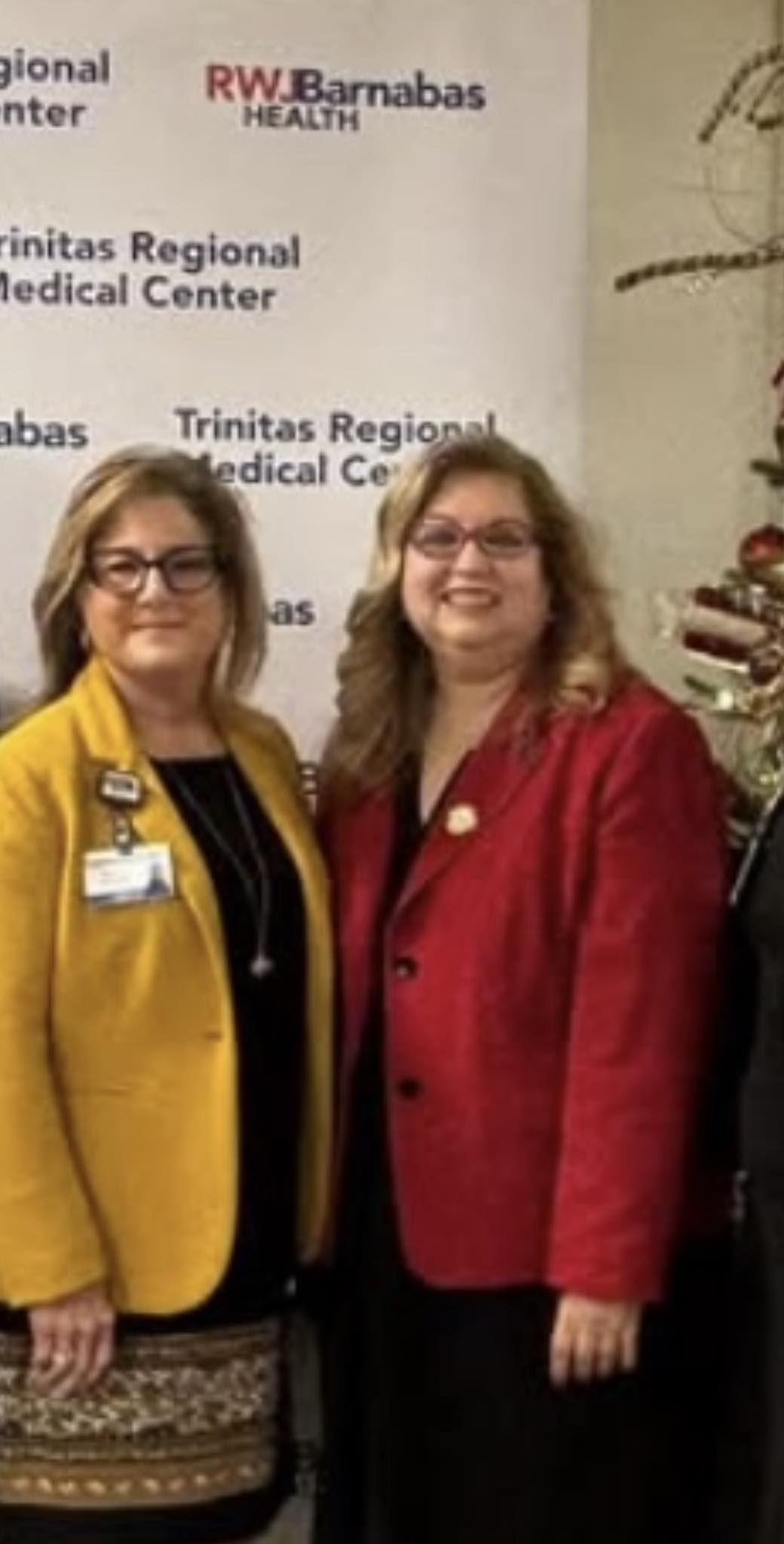 Dr. Nancy DiLiegro, president and chief executive officer of Trinitas Regional Medical Center, and Assemblywoman Annette Quijano at the 16th Annual Three Kings Day Celebration in the city of Elizabeth, New Jersey.